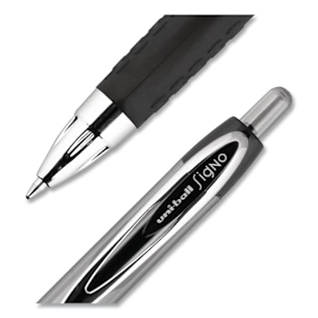 Image for Uni-Ball Signo 207 Gel Pen 0.7 Mm Black Ink Smoke/Black Brl Package Of 12 from HD Supply