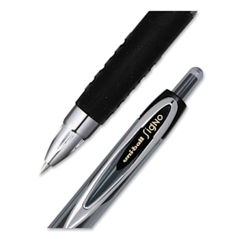 Image for Uni-Ball 207 Ultra Micro Gel Pen 0.38 Mm Black Ink Clear/Black Brl Package Of 12 from HD Supply