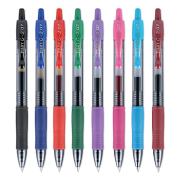 Image for Pilot G2 Premium Gel Pen Fine 0.7 Mm Assorted Ink And Barrel Colors Package Of 8 from HD Supply