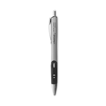 Image for Universal Grip Gel Pen 0.7 Mm Black Ink Gray/Black/Silver Brl Package Of 12 from HD Supply