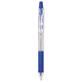 Pentel R.s.v.p. Rt Ballpoint Pen 1 Mm Blue Ink Clear Brl Package Of 12