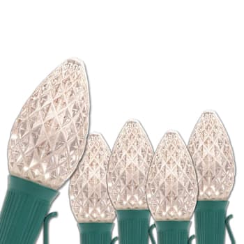 Wintergreen Lighting C7 Opticore LED Christmas String Lights, Warm White, 25'