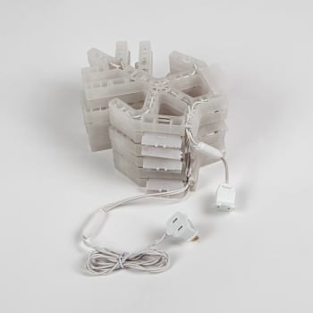 Wintergreen Lighting Folding Snowflake, Warm White LED Lights, 20"