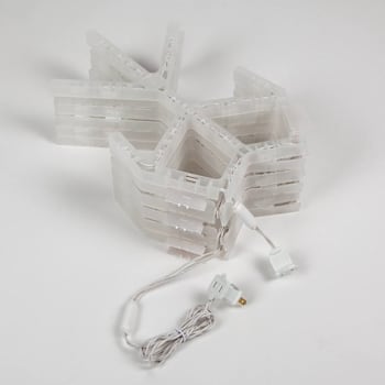 Wintergreen Lighting Folding Snowflake, Cool White LED Lights, 36"