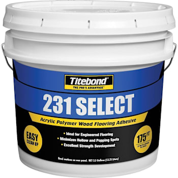 Titebond 231 Acrylic Wood Flooring Adhesive, 3.5 Gallon Pail