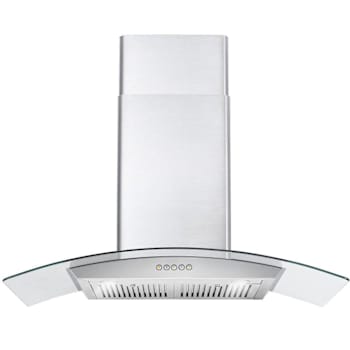 Image for 36 In. Vista Collection 380 CFM Ducted Wall Mount Range Hood, Button Controls, LED Lights, Stainless Steel from HD Supply