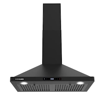 Image for 30 In. Vista Collection 380 CFM Ducted Wall Mount Range Hood, Touch Controls, LED Lights, Matte Black from HD Supply