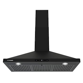 Image for 36 In. Vista Collection 380 CFM Ducted Wall Mount Range Hood, Touch Controls, LED Lights, Matte Black from HD Supply