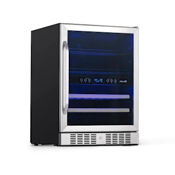 Image for NewAir 24" Built-In Dual Zone 20 Bottle And 70 Can Wine And Beverage Fridge In Stainless Steel With Splitshelf And Smooth Rollin from HD Supply