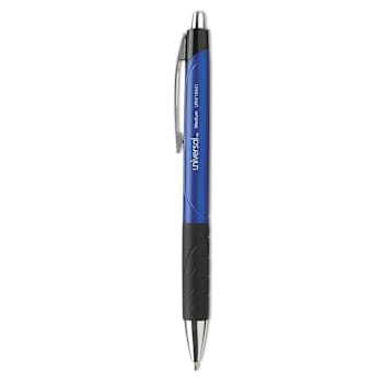 Image for Universal Comfort Grip Pen Medium 1 Mm Blue Ink Blue/Black Barrel Package Of 12 from HD Supply