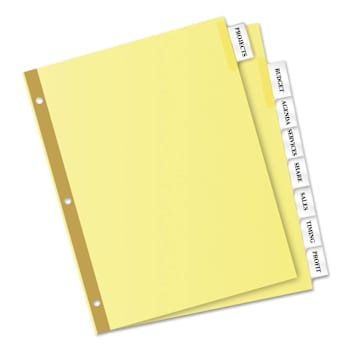 Image for Avery Insert Big Tab Dividers 8-Tab Double Edge Reinforcing Clear Package Of 8 from HD Supply