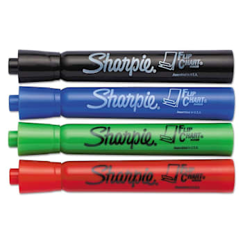 Image for Sharpie Flip Chart Marker Broad Bullet Tip Assorted Colors Package Of 4 from HD Supply
