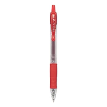 Image for Pilot G2 Premium Gel Extra-Fine 0.5 Mm Red Ink Smoke/Red Barrel Package Of 12 from HD Supply