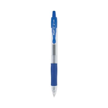 Image for Pilot G2 Gel Pen Extra-Fine 0.5 Mm Blue Ink Smoke/Blue Barrel Package Of 12 from HD Supply