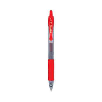 Image for Pilot G2 Premium Gel Pen Fine 0.7 Mm Red Ink Smoke/Red Barrel Package Of 12 from HD Supply