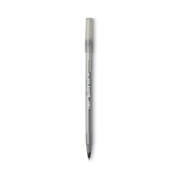 Image for Bic Round Stic Xtra Life 1 Mm Black Ink Translucent Black Barrel Package Of 12 from HD Supply