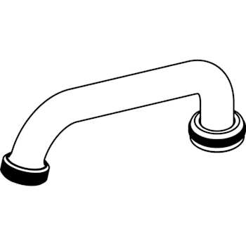 Image for Central Brass 6" Swivel Tube Spout With Hose End Rough Brass from HD Supply
