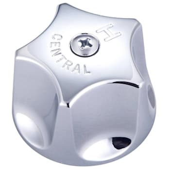 Image for Central Brass Round Fluted Handle With Screw-Hot from HD Supply