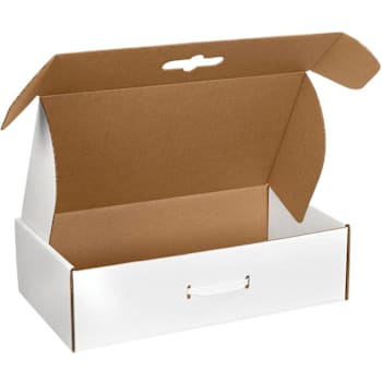 Image for Box Partners 18 1/4 X 11 3/8 X 2 11/16" White Corrugated Carrying Case Pkg Of 10 from HD Supply