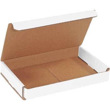 Box Partners 8 X 5 X 1" White Corrugated Mailers Pkg Of 50