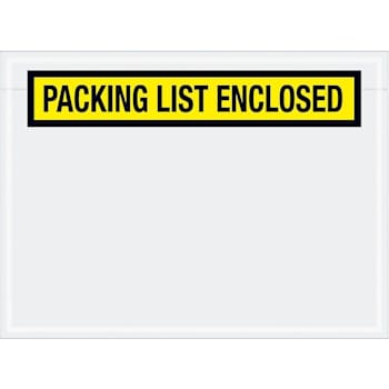 Box Partners 6 3/4 X 5" Yellow "Packing List Enclosed" Envelopes Cs Of 1000