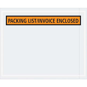 Box Partners 4 1/2 X 5 1/2" Orange Packing List/Invc Enclsd Envelopes Cs Of 1000