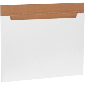 Box Partners 30 X 22 1/2 X 1/4" White Jumbo Fold-Over Mailers Pkg Of 20
