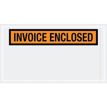Box Partners 5 1/2 X 10" Orange "Invoice Enclosed" Envelopes Cs Of 1000