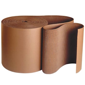 Box Partners 48" X 250' - 'B' Flute Kraft Singleface Corrugated Roll