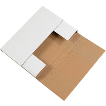 Box Partners 12 1/8 X 9 1/8 X 2" White Easy-Fold Mailers Pkg Of 50