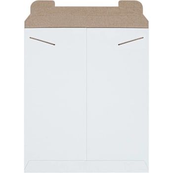 Box Partners 12 3/4 X 15" White Stayflats® Mailers Cs Of 100