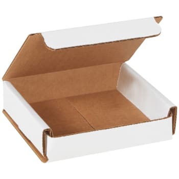 Box Partners 4 X 4 X 1" White Corrugated Mailers Pkg Of 50
