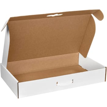 Box Partners 24 X 14 X 4" White Corrugated Carrying Cases Pkg Of 10