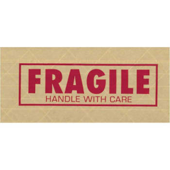Box Partners 3" X 450' Fragile Tape Logic® #7500 Water Activated Tape Cs Of 10