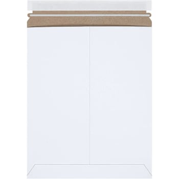 Box Partners 11 X 13 1/2" White Self-Seal Stayflats Plus Mailers Cs Of 25