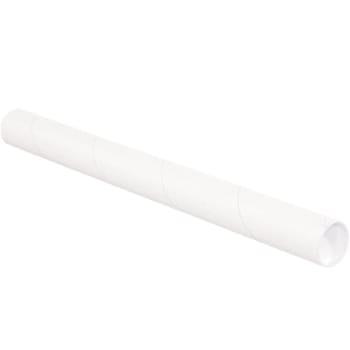 Box Partners 2 1/2 X 18" White Tubes With Caps Cs Of 34