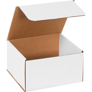 Box Partners 9 X 8 X 5" White Corrugated Mailers Pkg Of 50