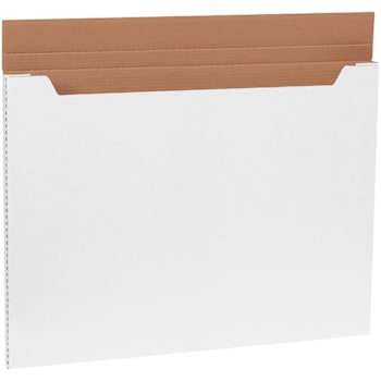 Box Partners 30 X 22 1/2 X 1" White Jumbo Fold-Over Mailers Pkg Of 20