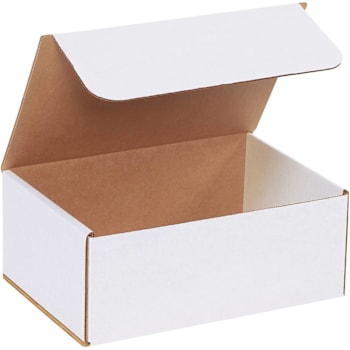Box Partners 10 X 7 X 4" White Corrugated Mailers Pkg Of 50