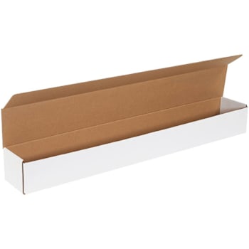 Box Partners 36 1/4 X 4 7/8 X 4" White Corrugated Mailers Pkg Of 50