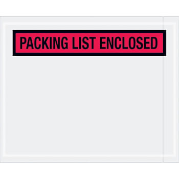 Box Partners 4 1/2 X 5 1/2" Red "Packing List Enclosed" Envelopes Cs Of 1000
