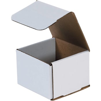 Box Partners 4 X 4 X 3" White Corrugated Mailers Pkg Of 50