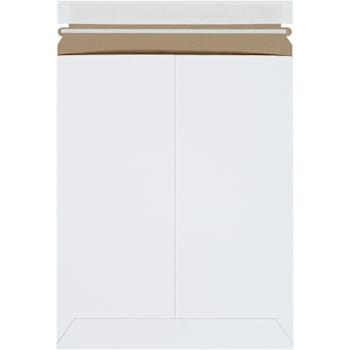 Box Partners 9 3/4 X 12 1/4" White Self-Seal Stayflats Plus Mailers Cs Of 25