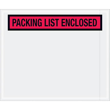 Box Partners 10 X 12" Red "Packing List Enclosed" Envelopes Cs Of 500