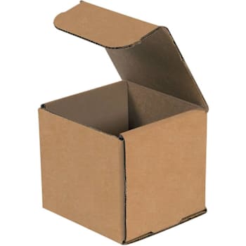 Box Partners 4 X 4 X 4" Kraft Corrugated Mailers Pkg Of 50