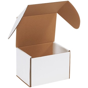 Box Partners 7 5/8 X 6 X 5 7/16" White Outside Tuck Mailers Pkg Of 25