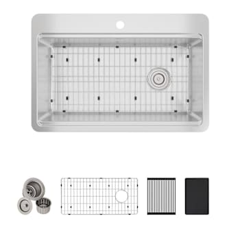 Image for Elkay Crosstown Stainless Steel 33 X 22 X 9" 1-Hole Single Bowl Dual Mount Sink from HD Supply
