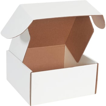 Box Partners 10 X 10 X 5" White Deluxe Literature Mailers Pkg Of 50