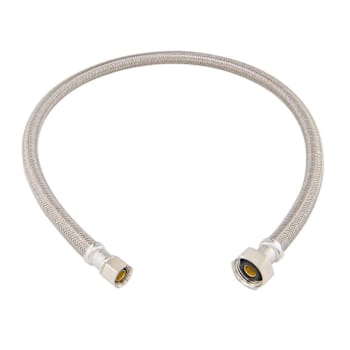 Brasscraft Braided Polymer Faucet Connector, 3/8" Compression X 1/2" FIP X 30"
