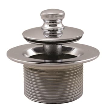 Westbrass 1-1/2" Npsm Coarse Thread Twist & Close Bath Drain In Polished Chrome